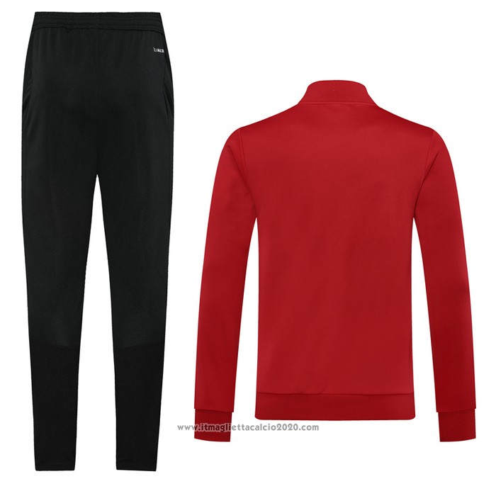 Tuta da Track Giacca Manchester United Retro 2020 2021 Rosso